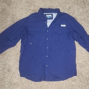 Columbia Navy Long Sleeve Shirt
